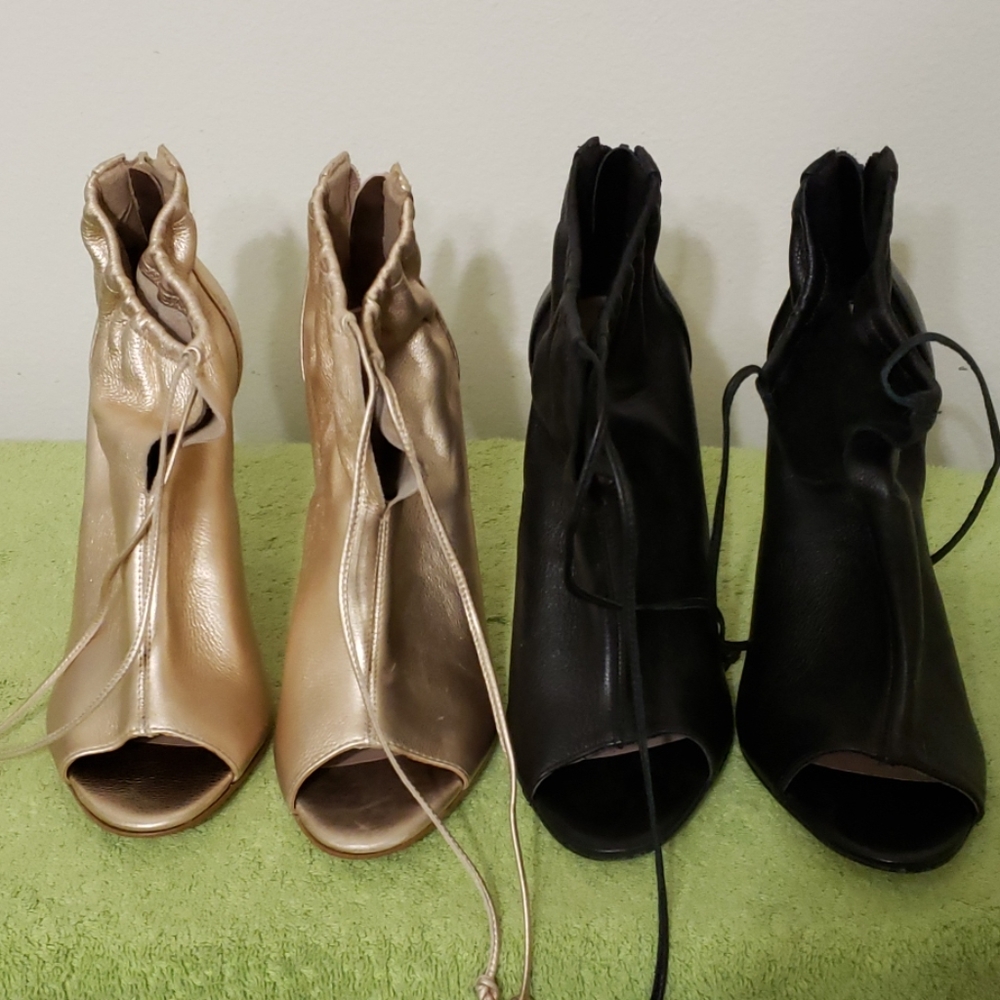 Aldo Booties - Gold and Black pair